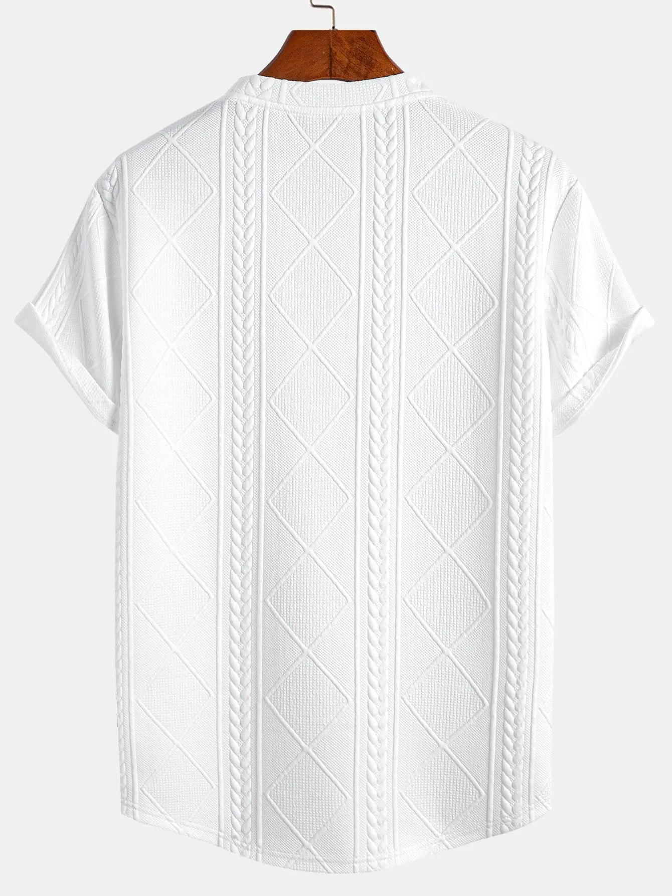 Soft Jacquard T-Shirt for Men with Style