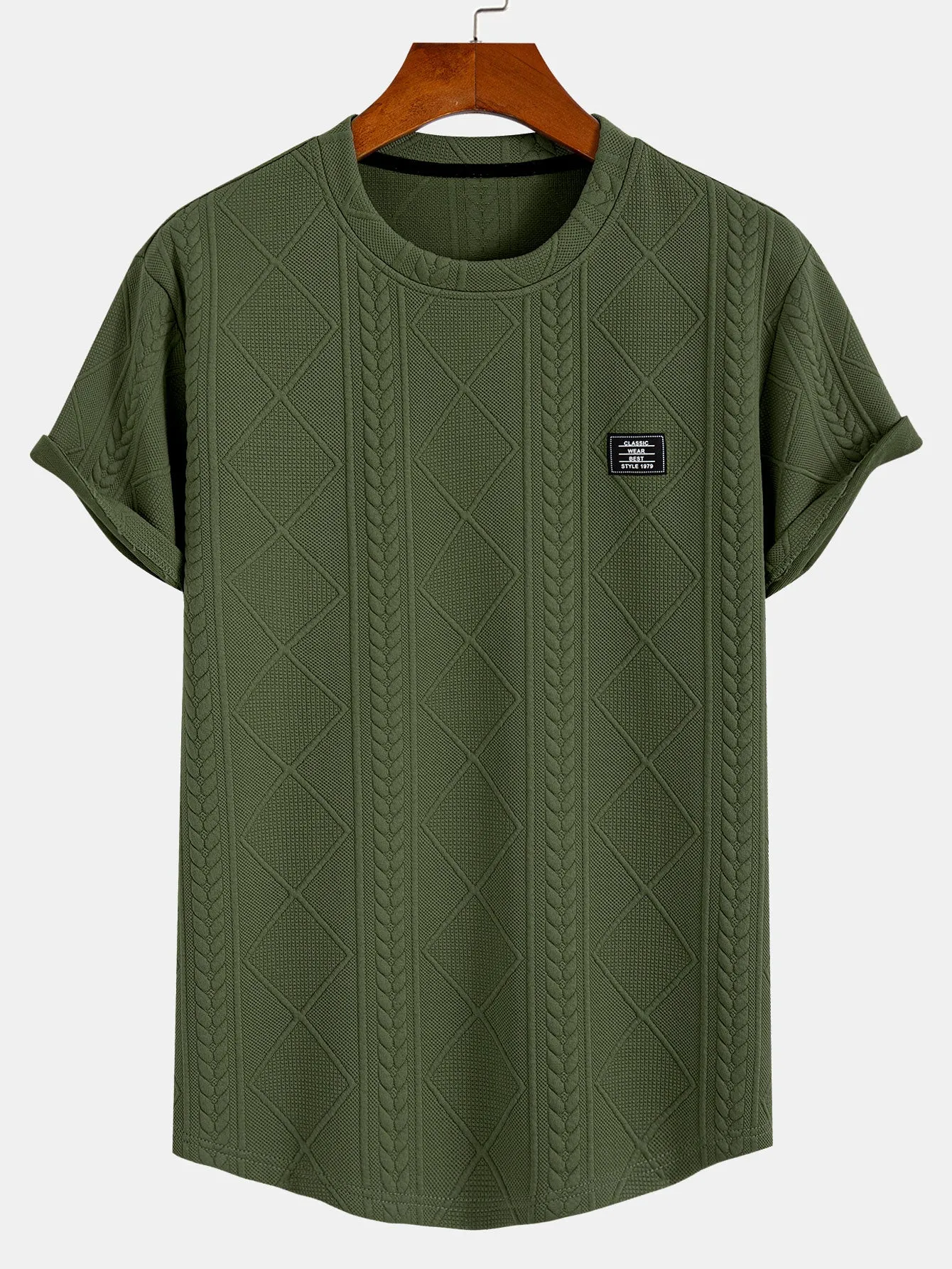 Soft Jacquard T-Shirt for Men with Style