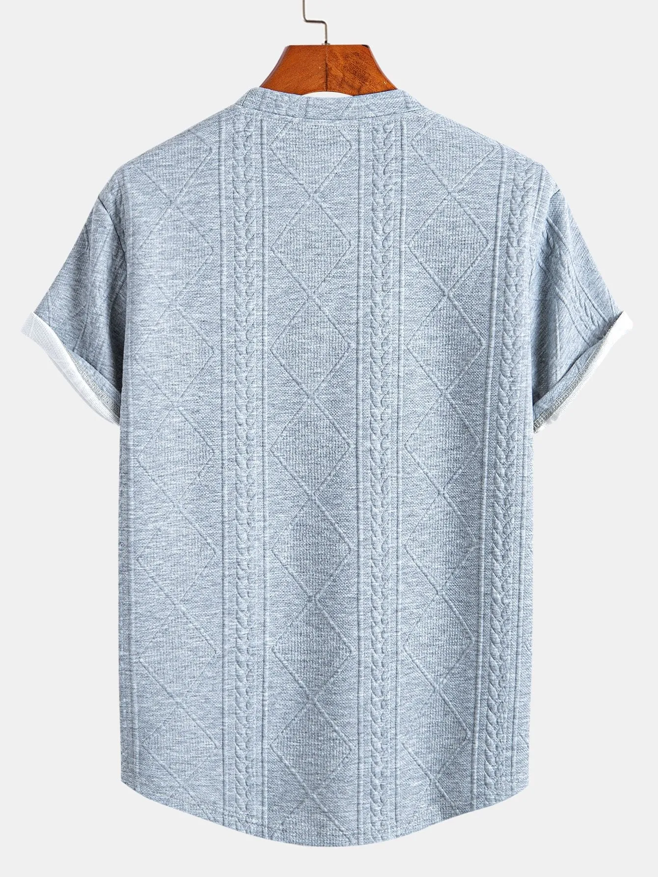 Soft Jacquard T-Shirt for Men with Style