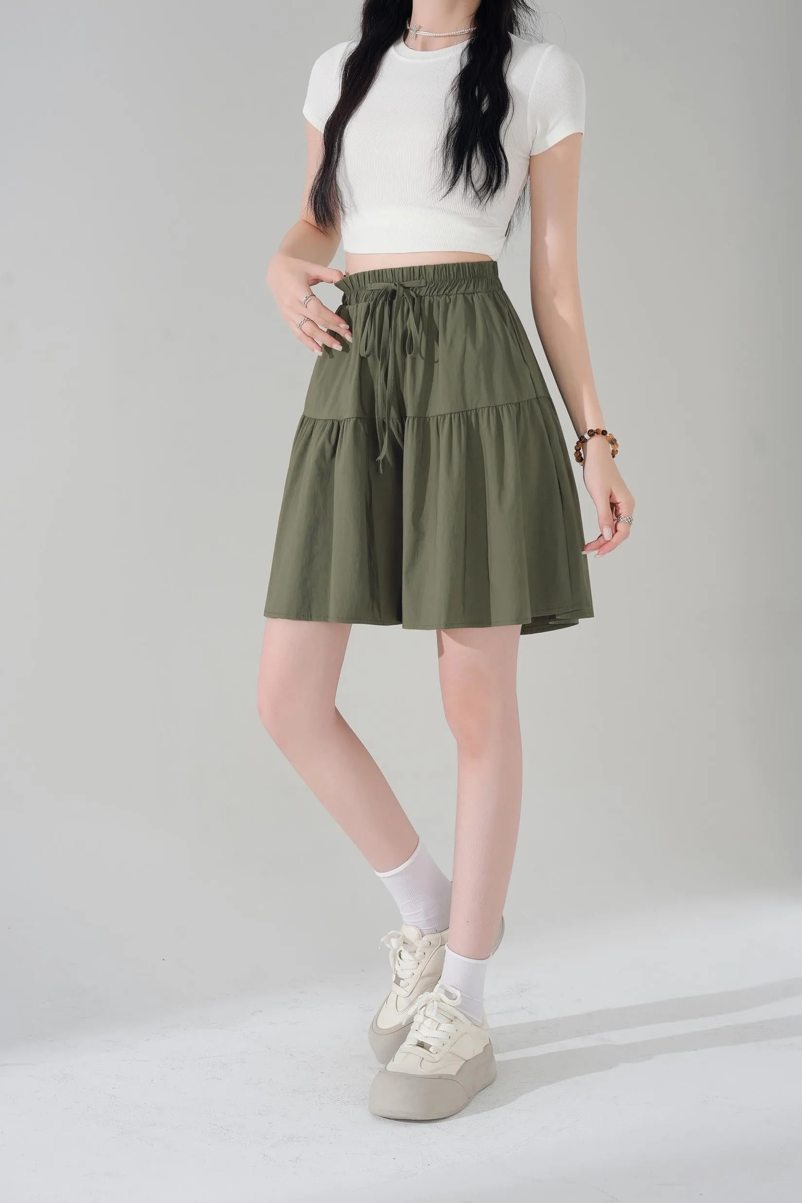 Solid Color Twill Shorts