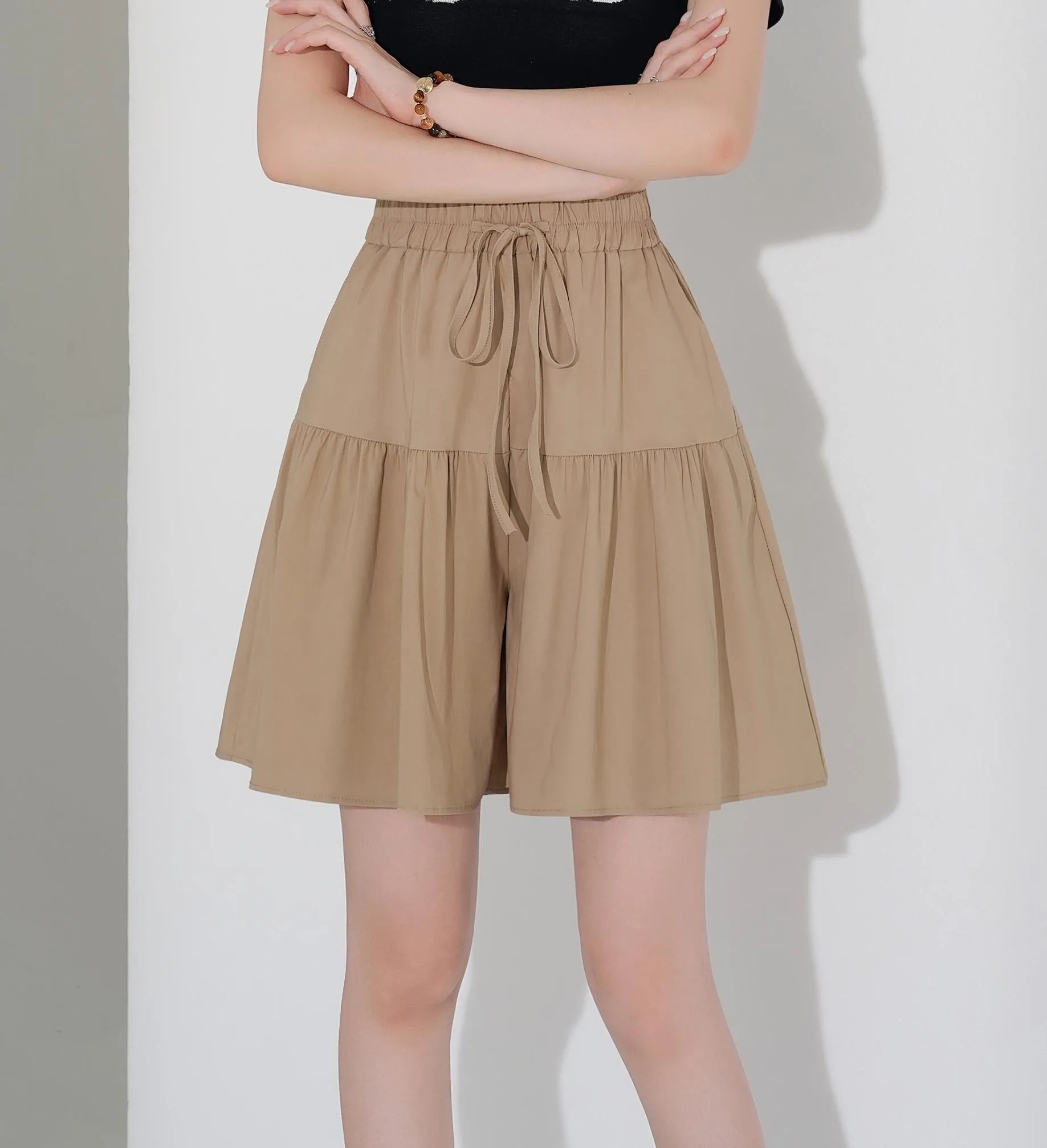 Solid Color Twill Shorts