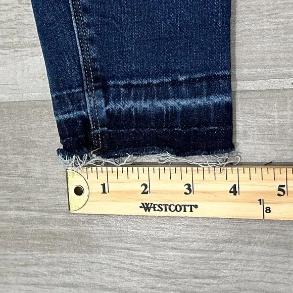 Spanx Distressed Ankle Skinny Jeans in Medium Wash Denim Women’s Size M