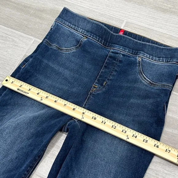 Spanx Distressed Ankle Skinny Jeans in Medium Wash Denim Women’s Size M