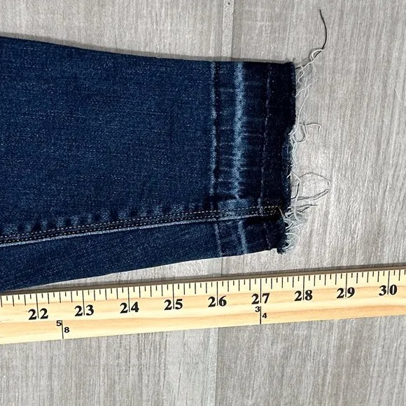 Spanx Distressed Ankle Skinny Jeans in Medium Wash Denim Women’s Size M