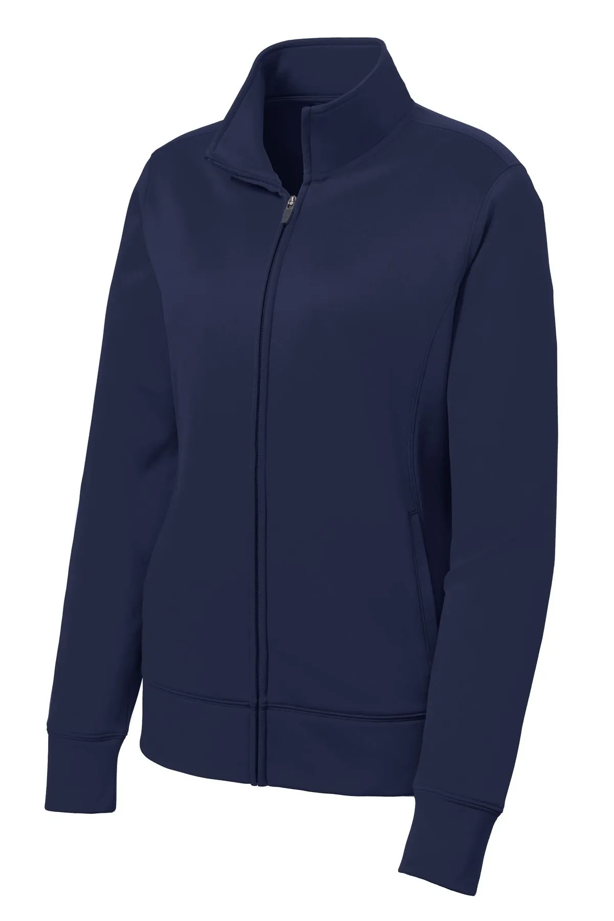 Sport-Tek Women's Sport-Wick Fleece Full-Zip Jacket.  LST241 Navy