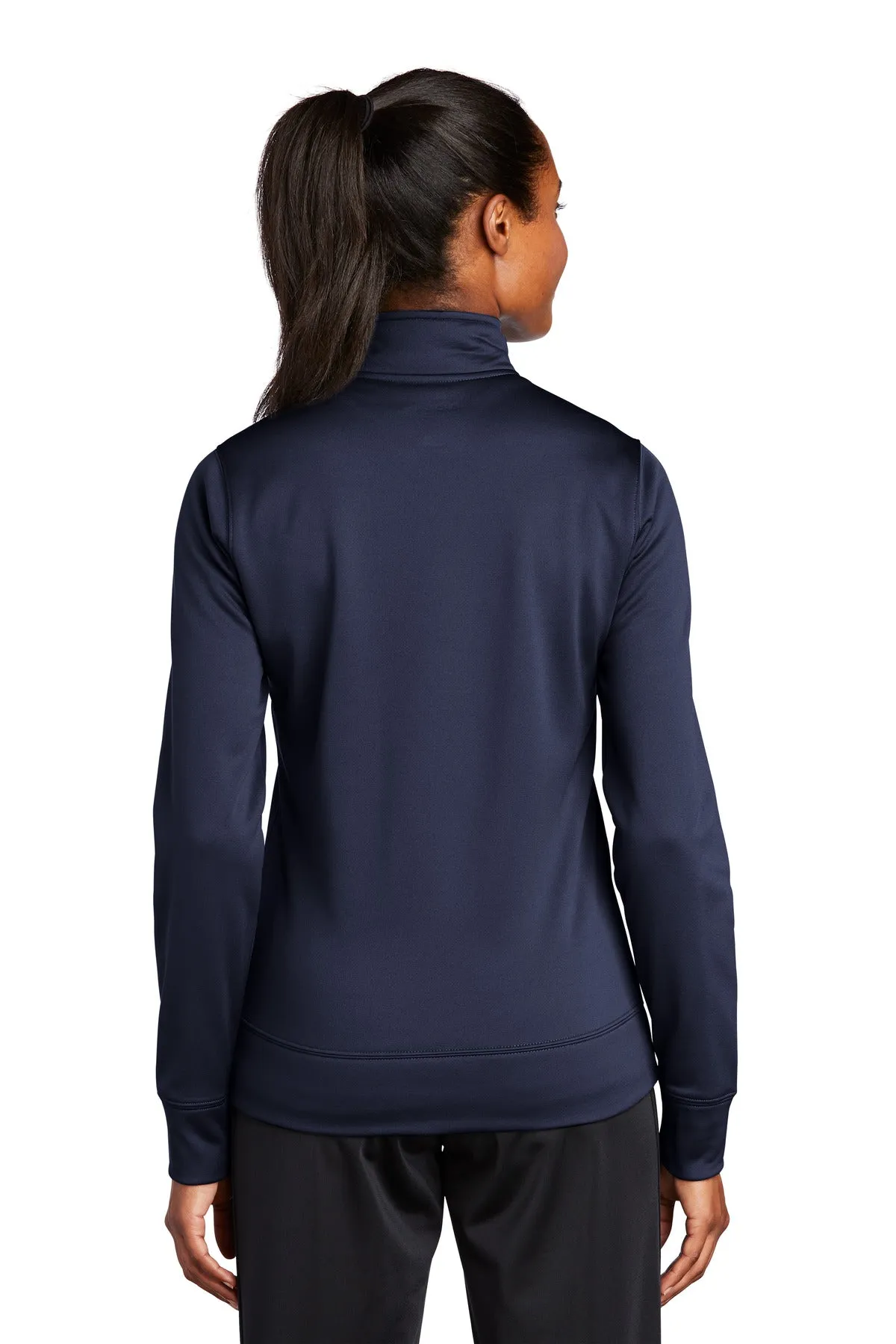 Sport-Tek Women's Sport-Wick Fleece Full-Zip Jacket.  LST241 Navy