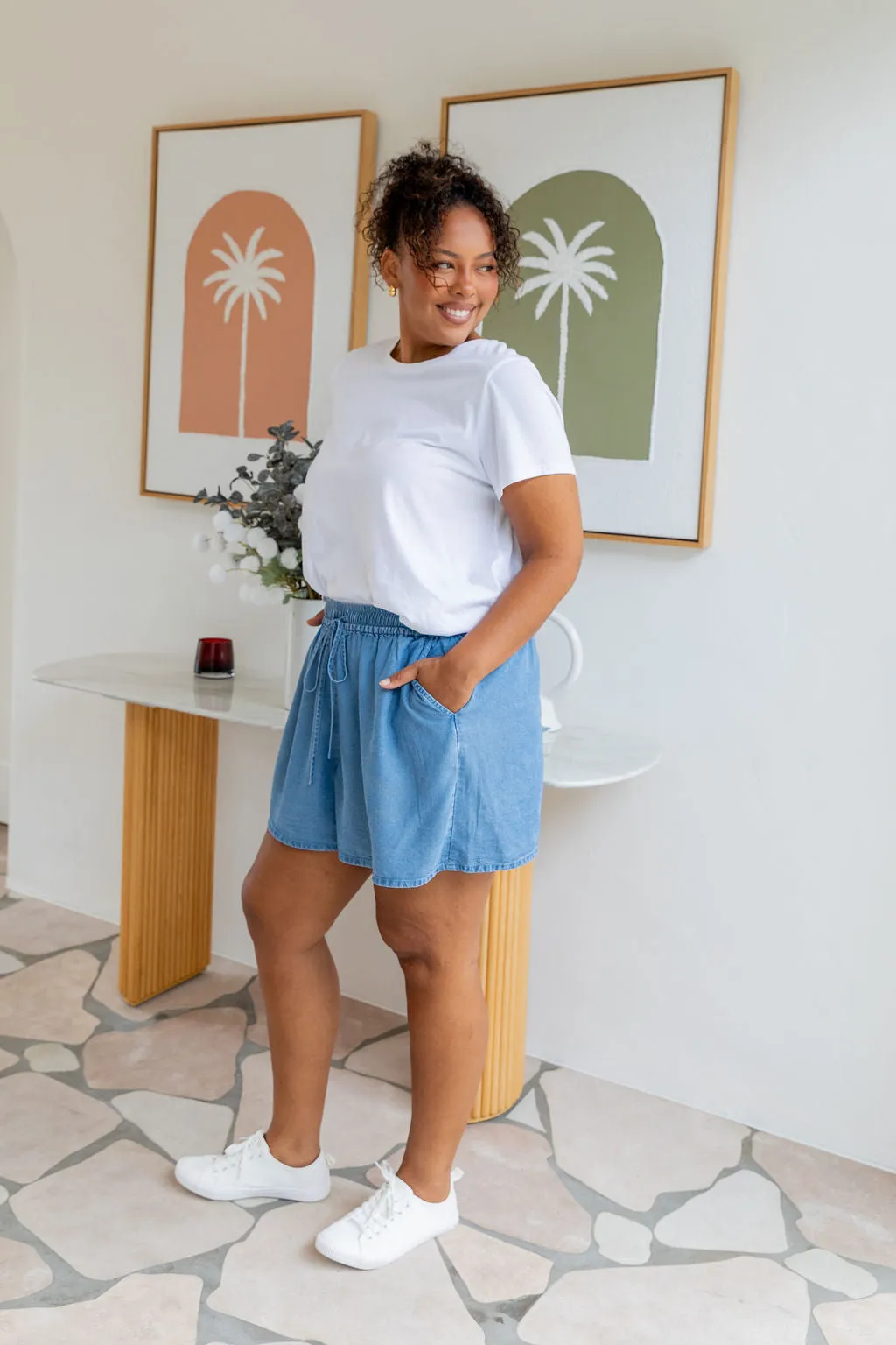 Stace Short in Dark Blue