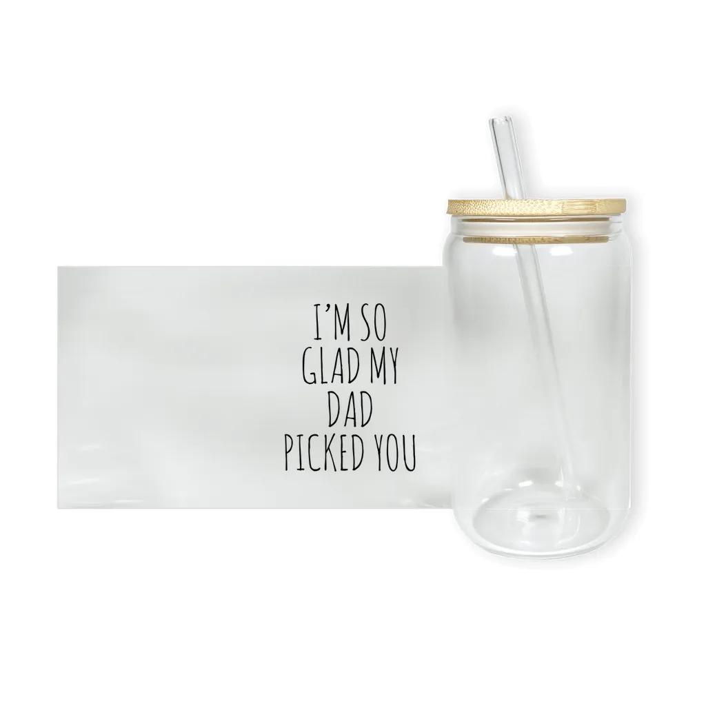 Stepmom Gifts for Stepmom Mug Stepmother Gift I'm So Glad My Dad Picked You Stepmom Mother's Day Gift Step Mom Gifts Can Shaped Glass