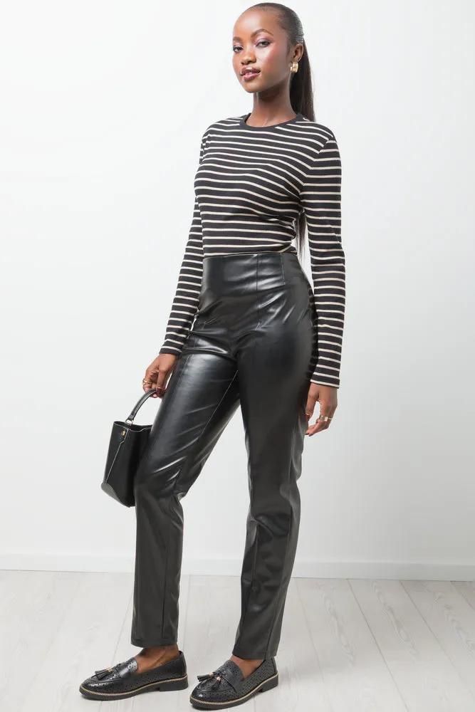 Stripe Long Sleeve T-Shirt Black