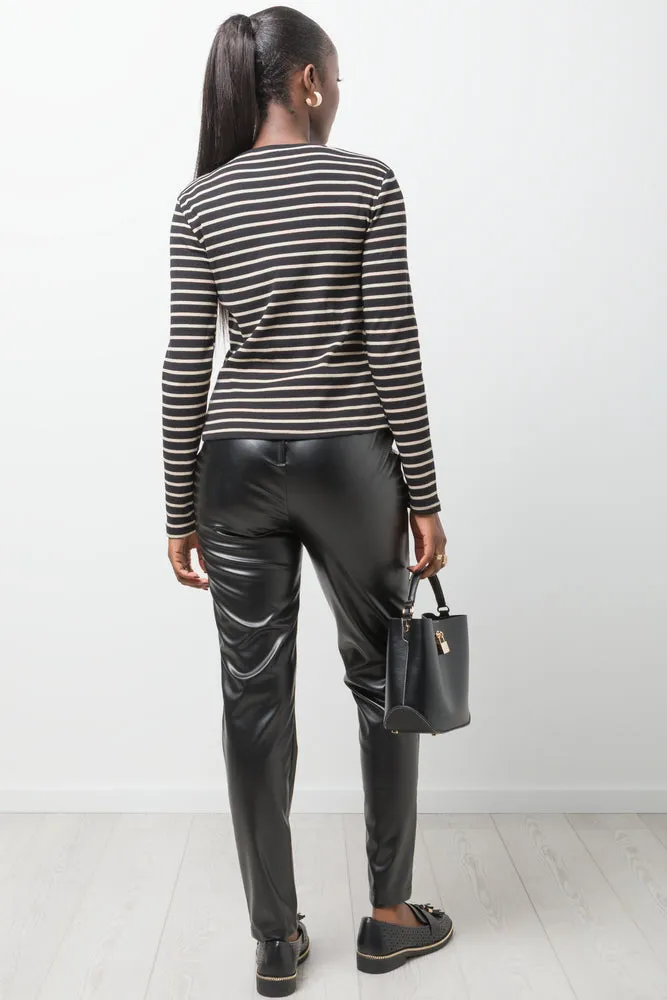 Stripe Long Sleeve T-Shirt Black