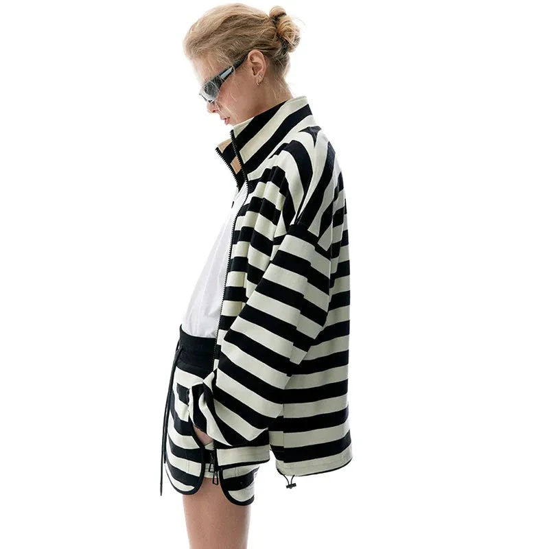 Striped Oversized Jacket Suit