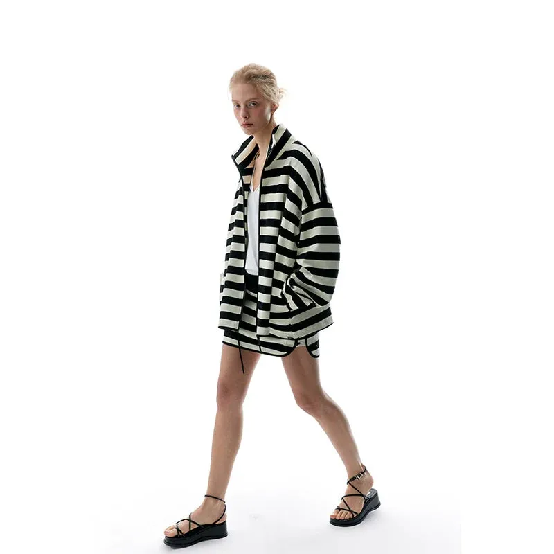 Striped Oversized Jacket Suit