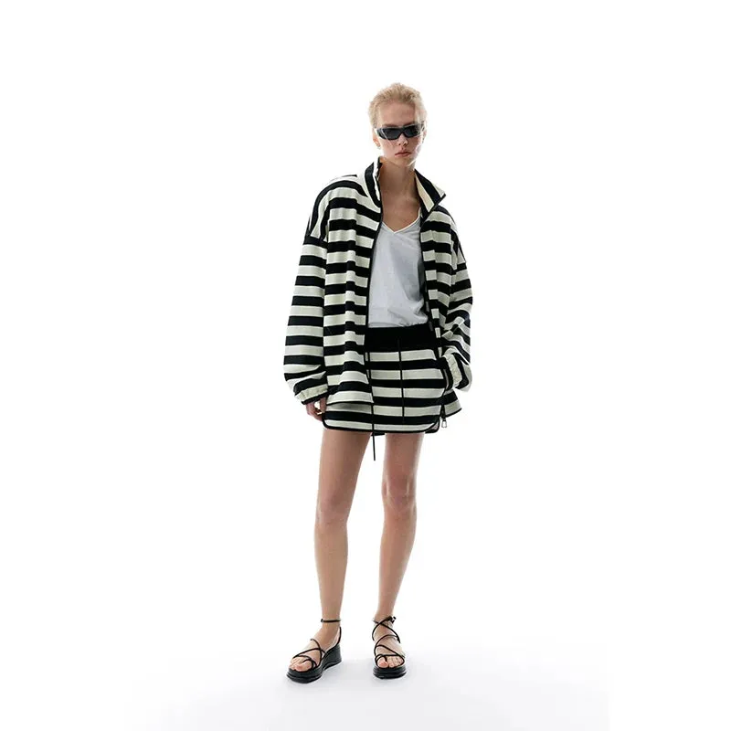 Striped Oversized Jacket Suit