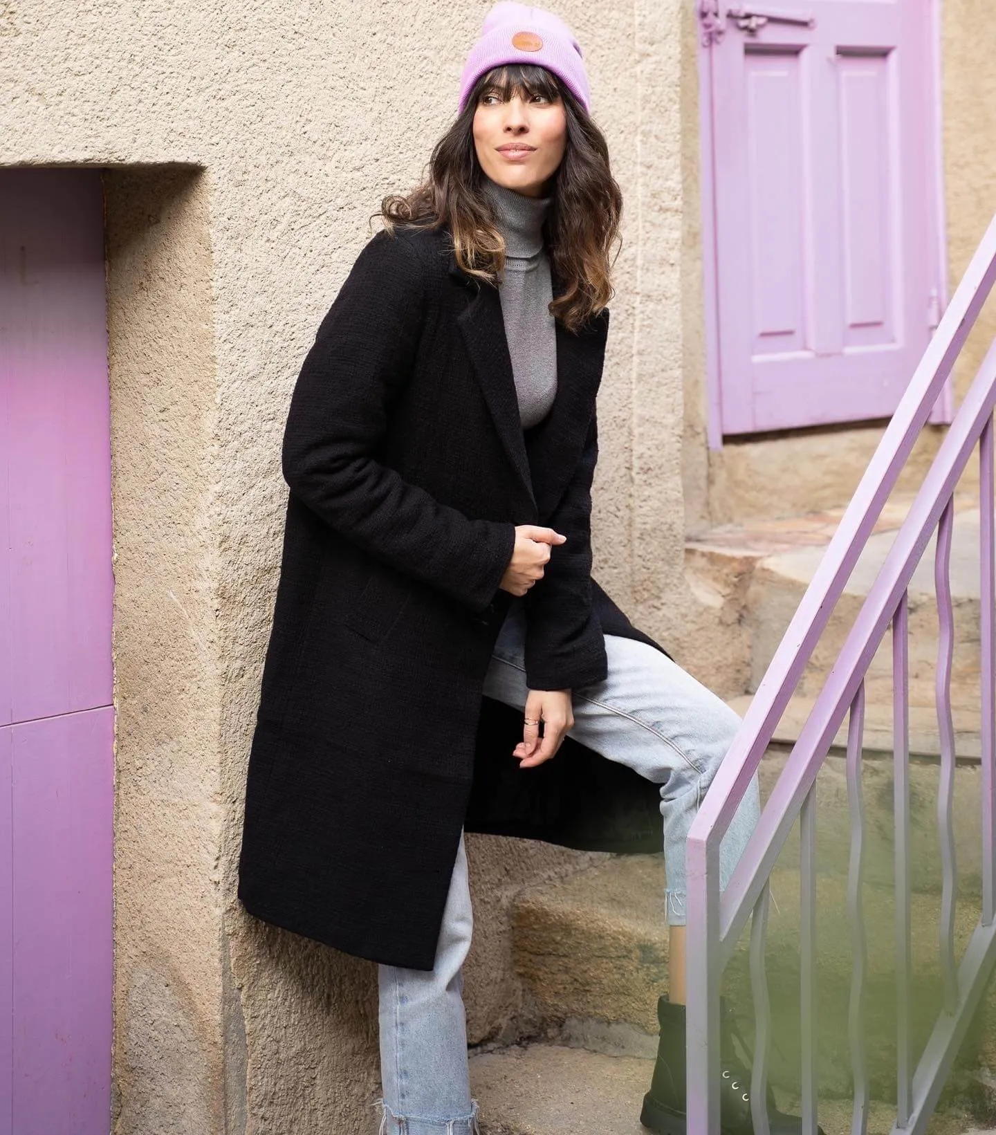 Structured Vegan Wool Coat