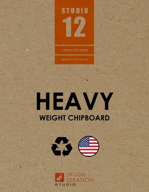 STUDIO 12 Chipboard Sheets. 11" x 17". HEAVY .050”