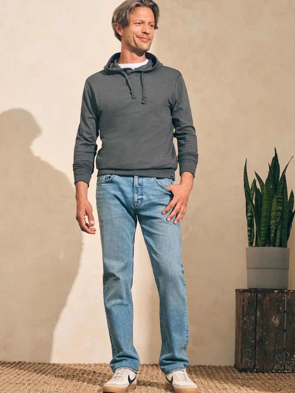Sunwashed Slub Hoodie - Graphite
