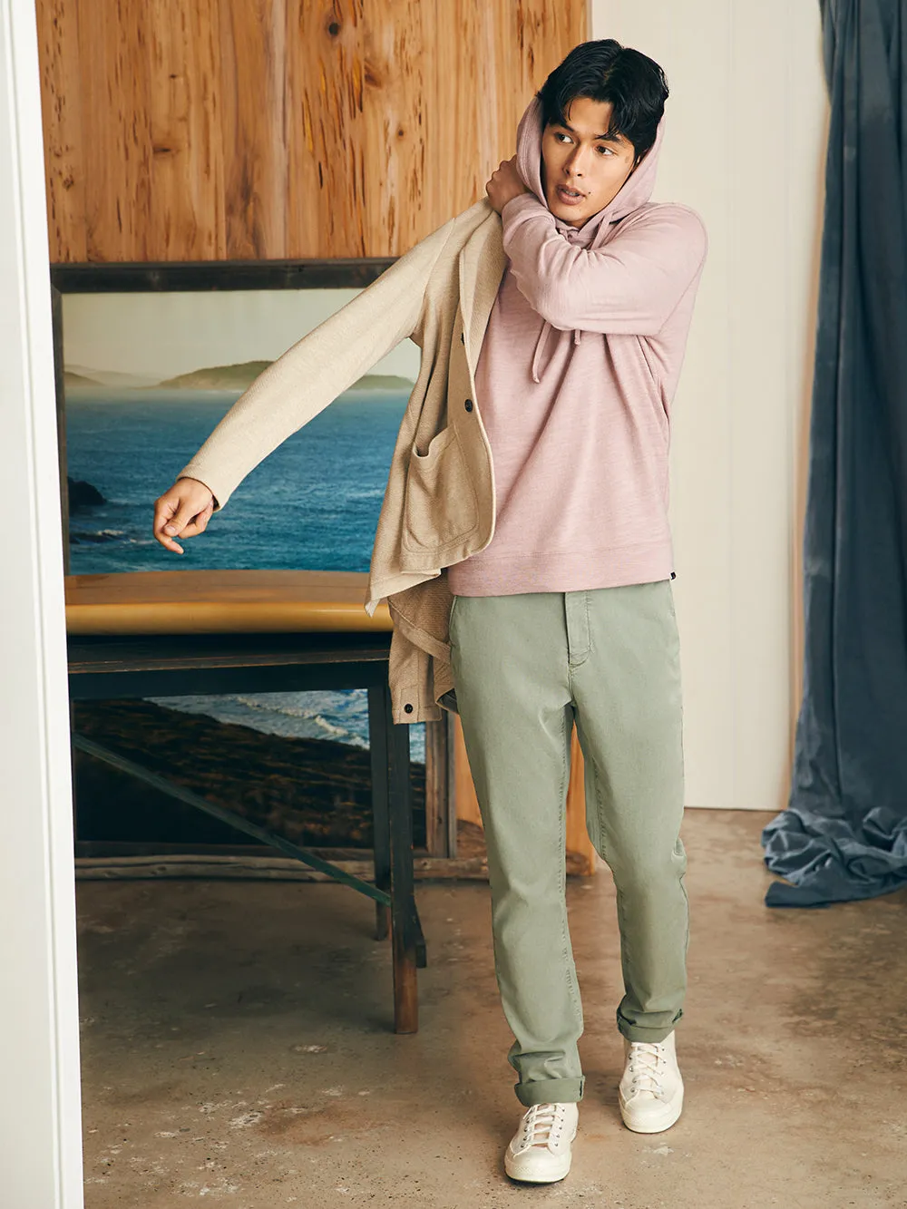 Sunwashed Slub Hoodie - Spring Quartz
