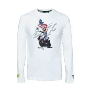 T-SHIRT 3502-06 Longsleeve  Bike MotoGP  Kevin Schwantz 34 NEW! White Small