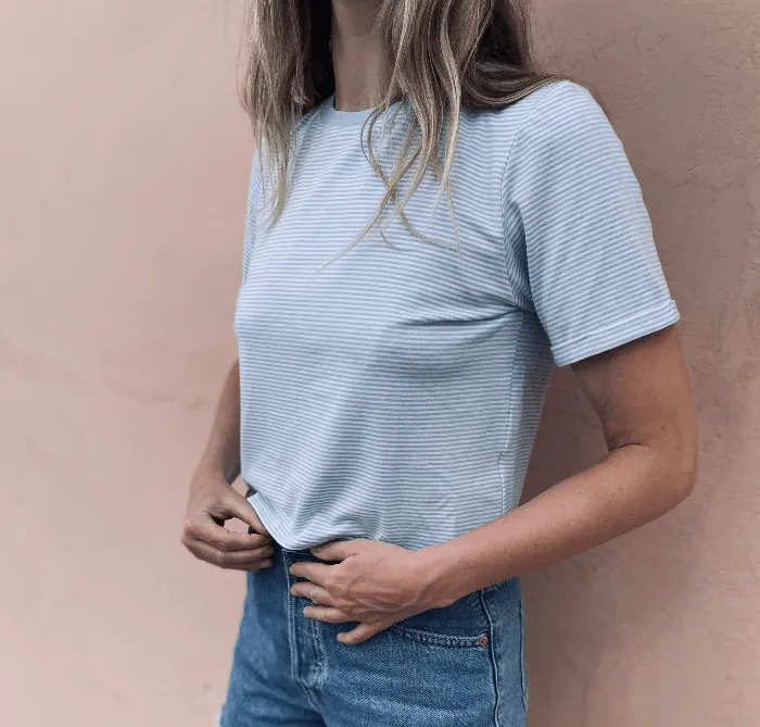 T-shirt crop top bambou «Sky»