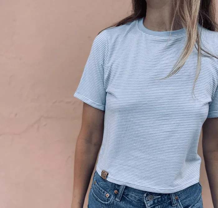 T-shirt crop top bambou «Sky»