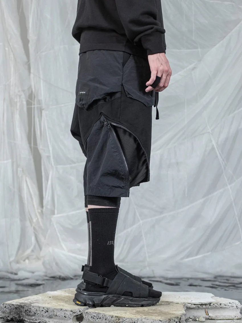 TBN Side Zipper Loose Shorts