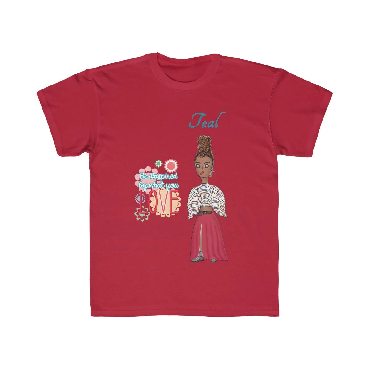 Teal Kids Regular Fit Tee