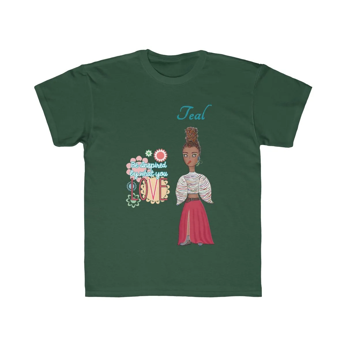 Teal Kids Regular Fit Tee