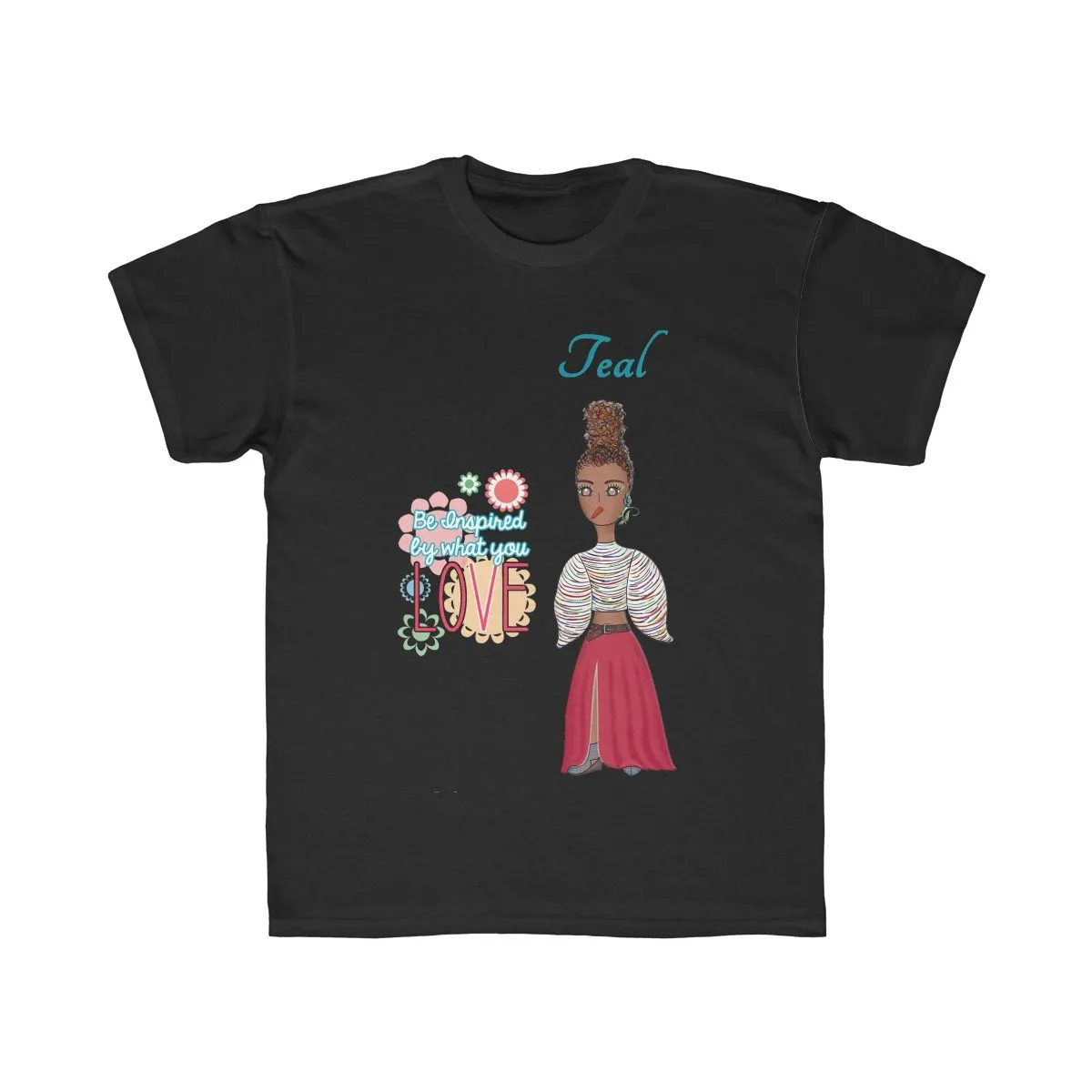Teal Kids Regular Fit Tee