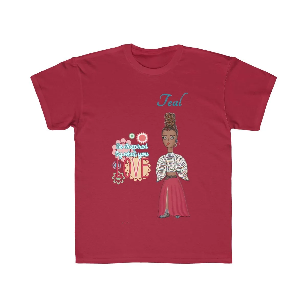Teal Kids Regular Fit Tee