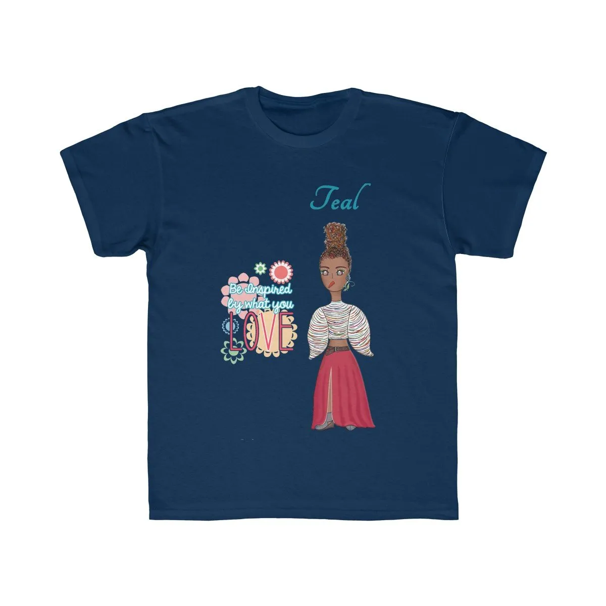 Teal Kids Regular Fit Tee
