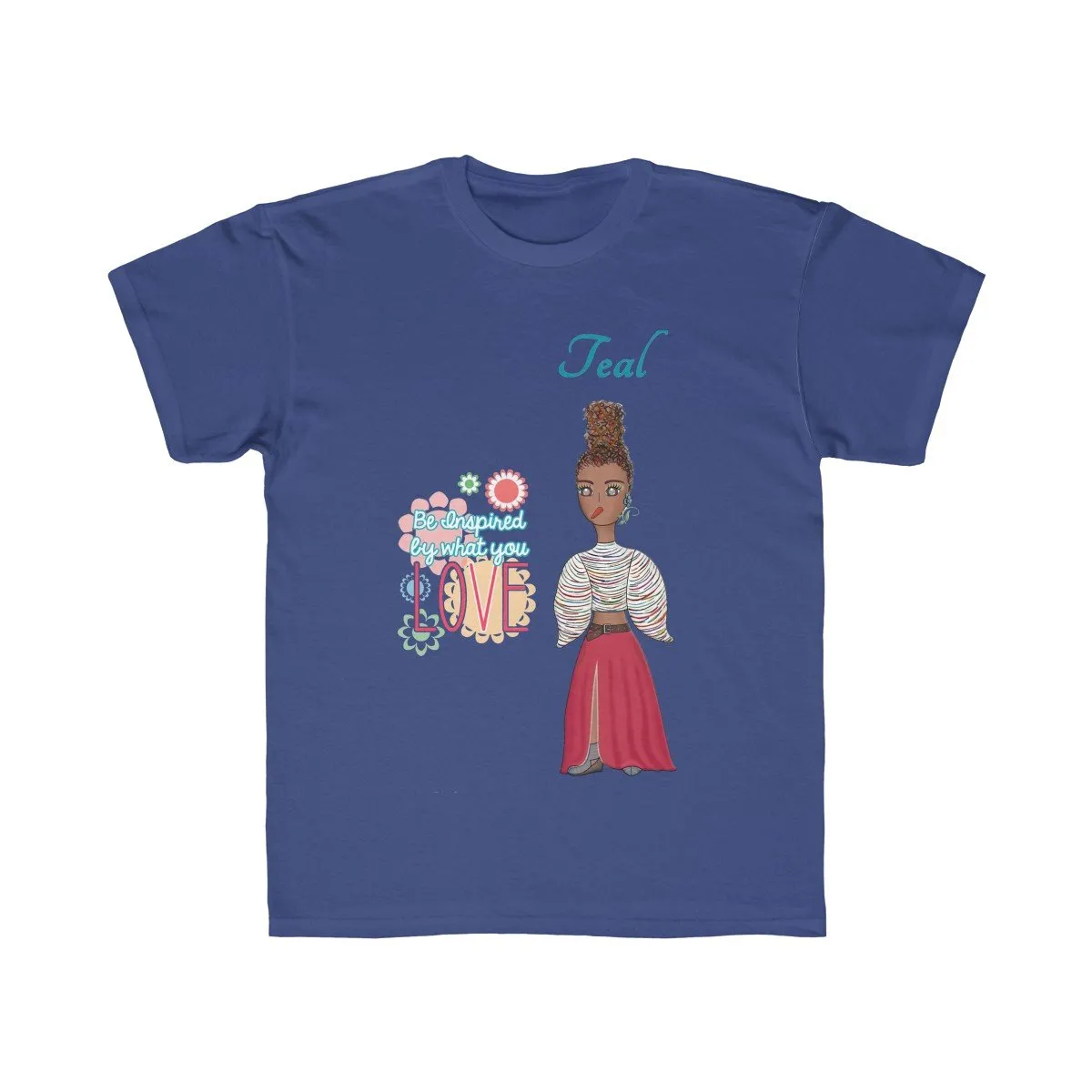 Teal Kids Regular Fit Tee