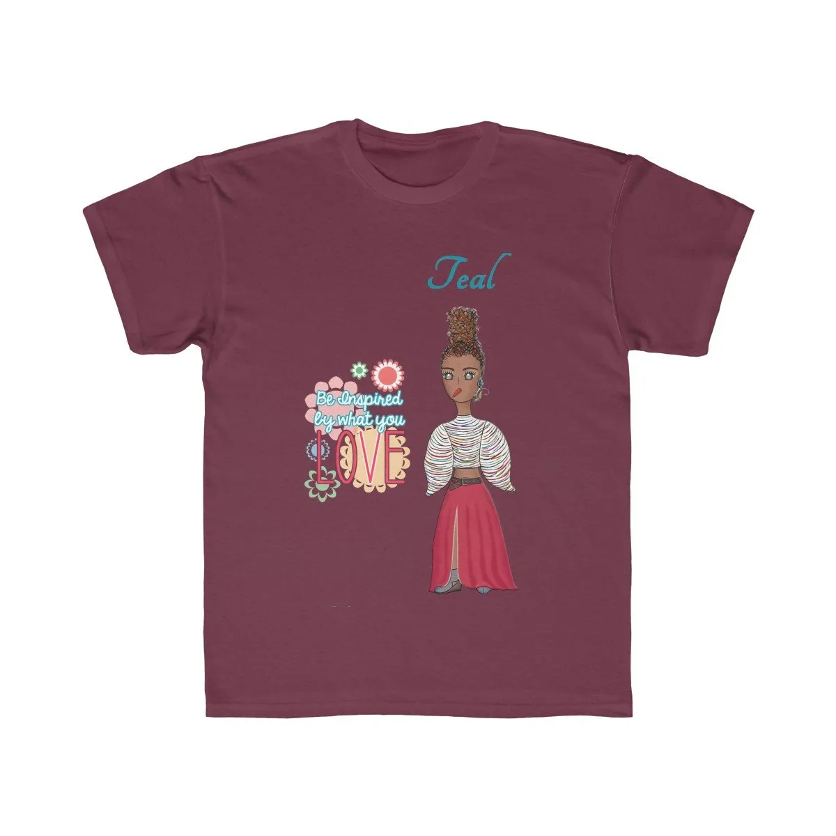 Teal Kids Regular Fit Tee