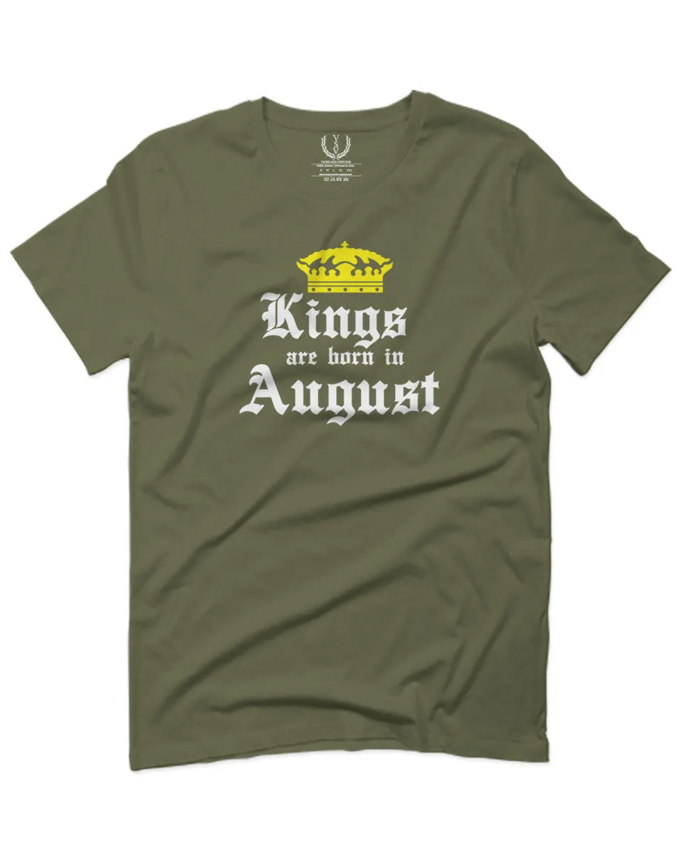 The Best Birthday Gift Kings are Born in August For men T Shirt