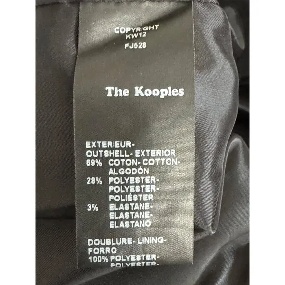 The Kooples Black Floral Lace Front Zip Pencil Skirt Size M