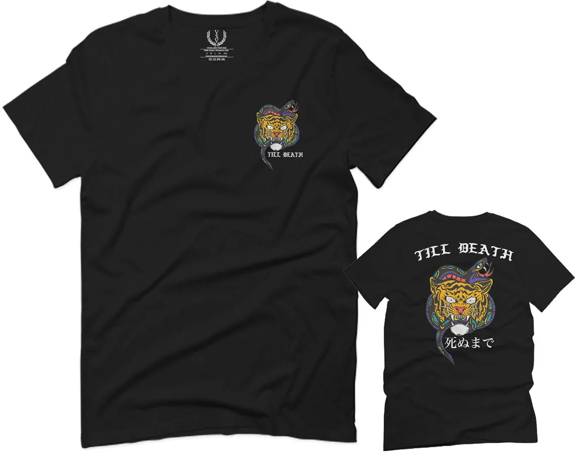 Tiger Graphic Traditional Japanese Till Death Good Vibes Obei Society For men T Shirt