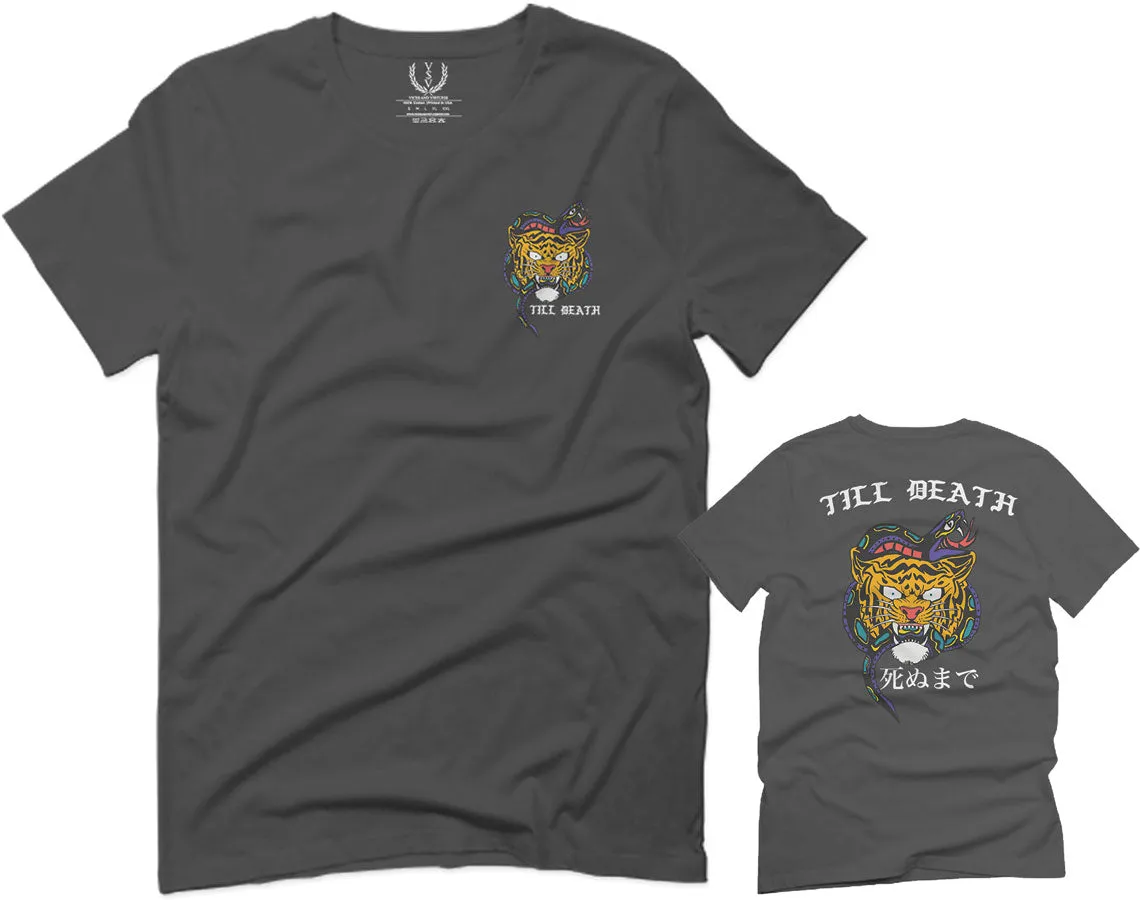 Tiger Graphic Traditional Japanese Till Death Good Vibes Obei Society For men T Shirt