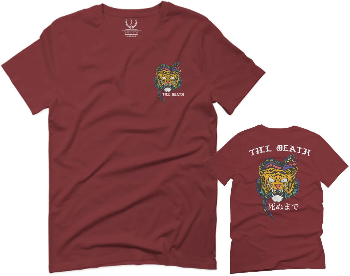 Tiger Graphic Traditional Japanese Till Death Good Vibes Obei Society For men T Shirt