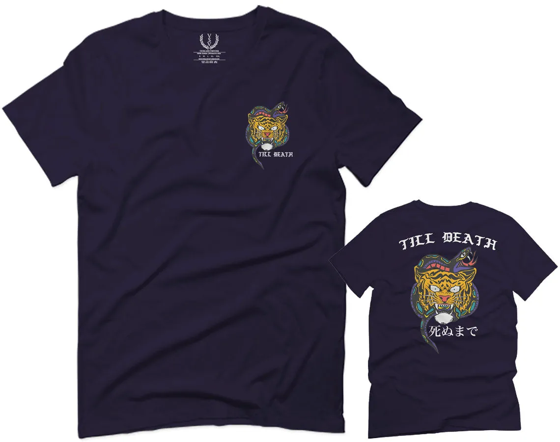 Tiger Graphic Traditional Japanese Till Death Good Vibes Obei Society For men T Shirt