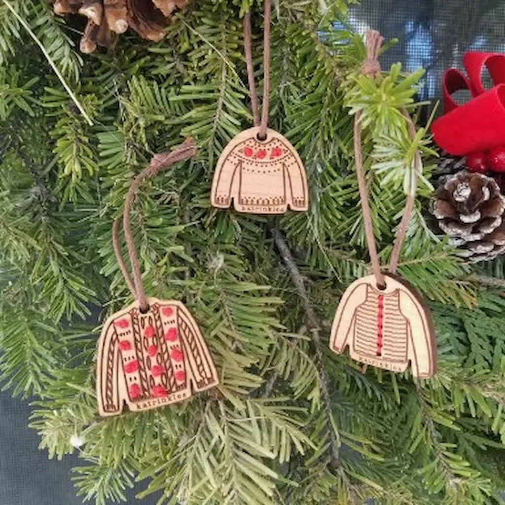 Tiny Sweater Ornament Set