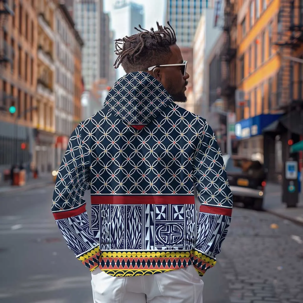 Toghu Bamenda Zip Hoodie Cameroon Traditional Pattern LT15
