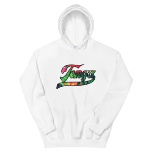 Tonga 676 - Floral Jersey with Black Border (front/back) *ADULT HOODIE*