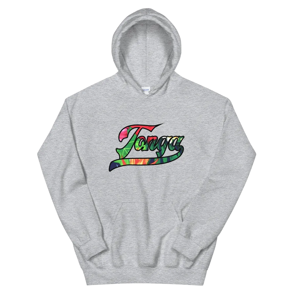 Tonga 676 - Floral Jersey with Black Border (front/back) *ADULT HOODIE*