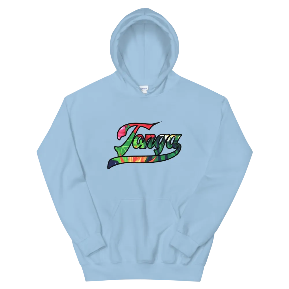 Tonga 676 - Floral Jersey with Black Border (front/back) *ADULT HOODIE*