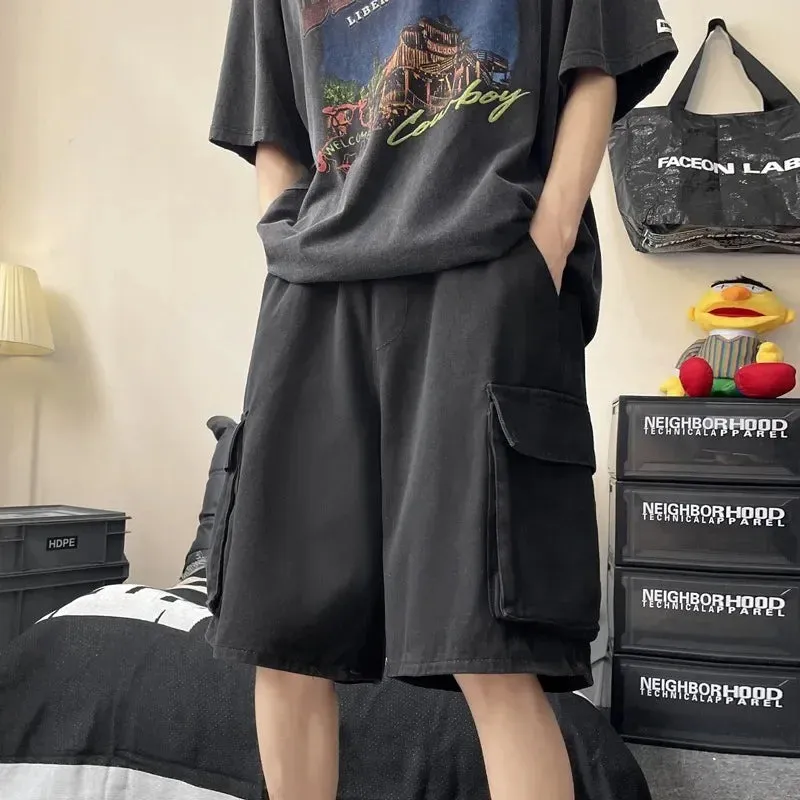 TrendVibe Loose Fit Denim Shorts