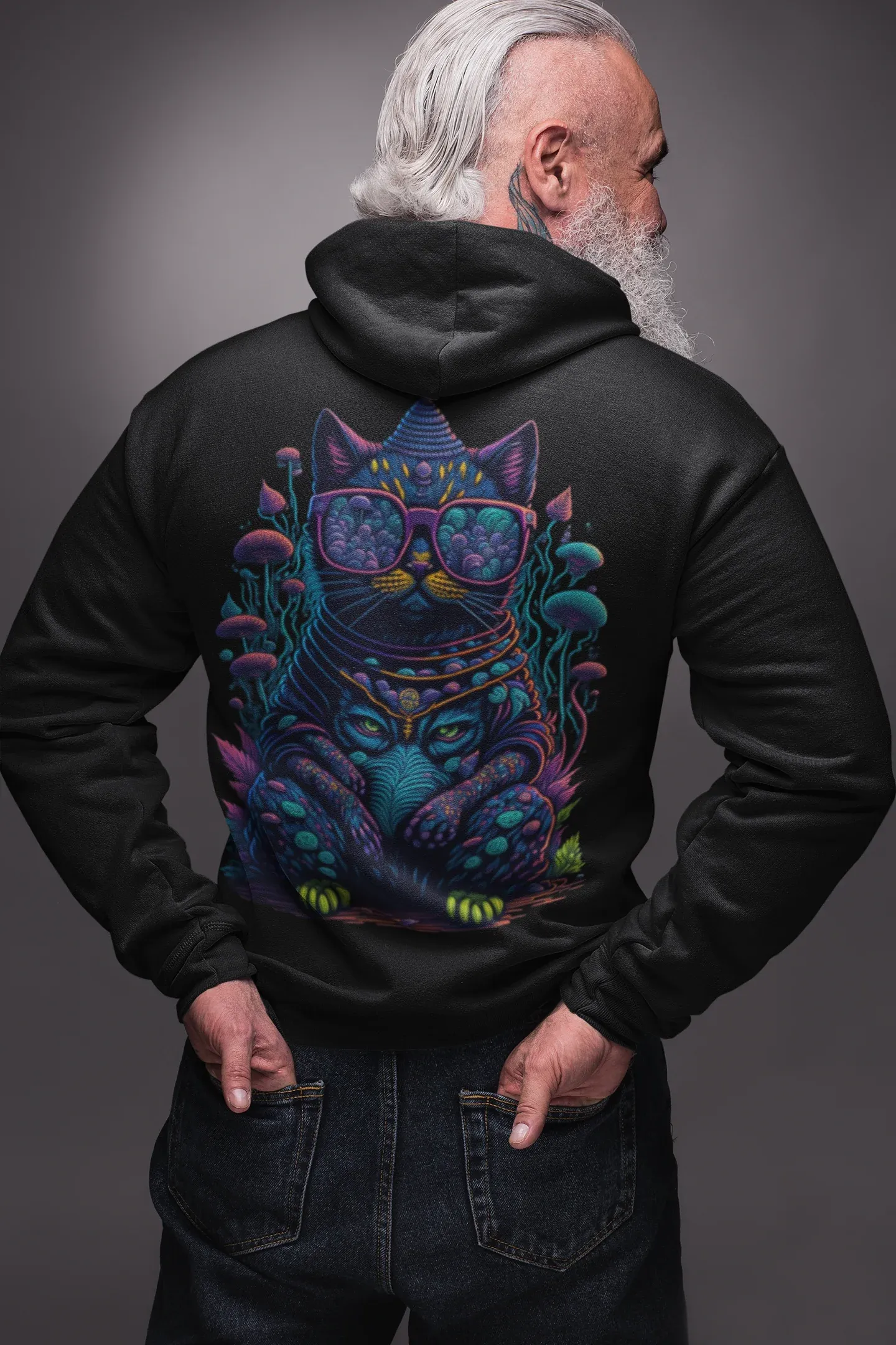 Trippy Hoodie | Psychedelic Cat