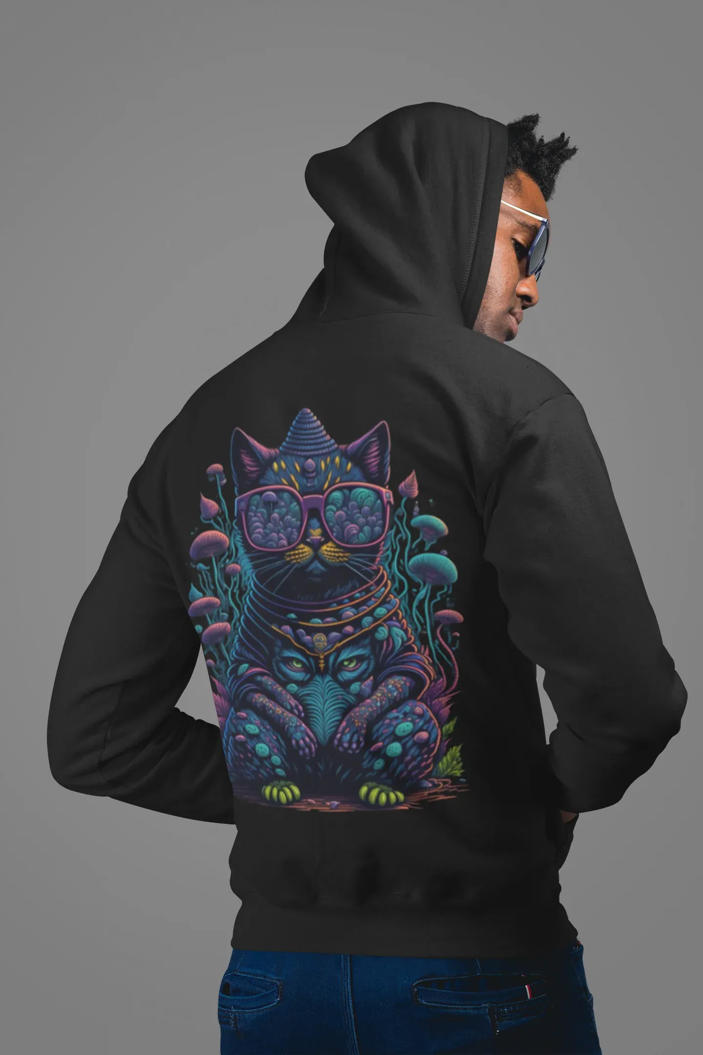 Trippy Hoodie | Psychedelic Cat