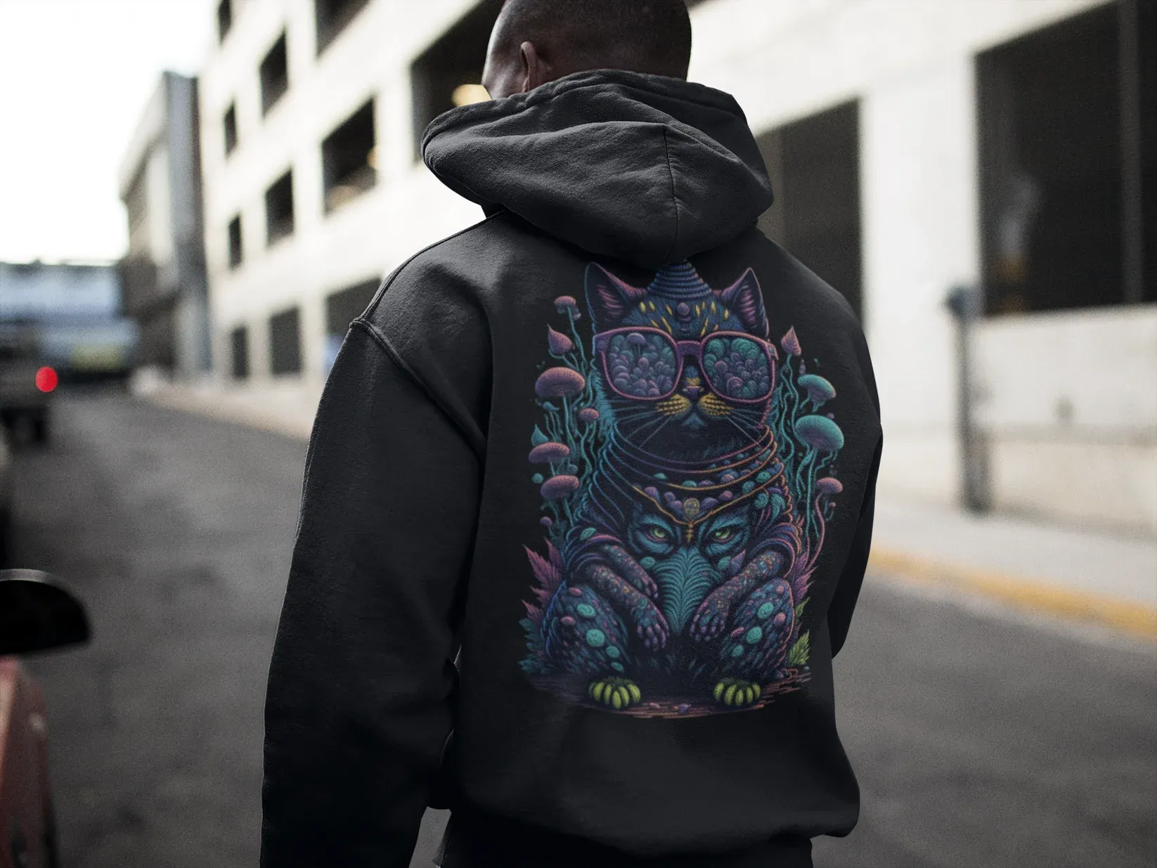 Trippy Hoodie | Psychedelic Cat