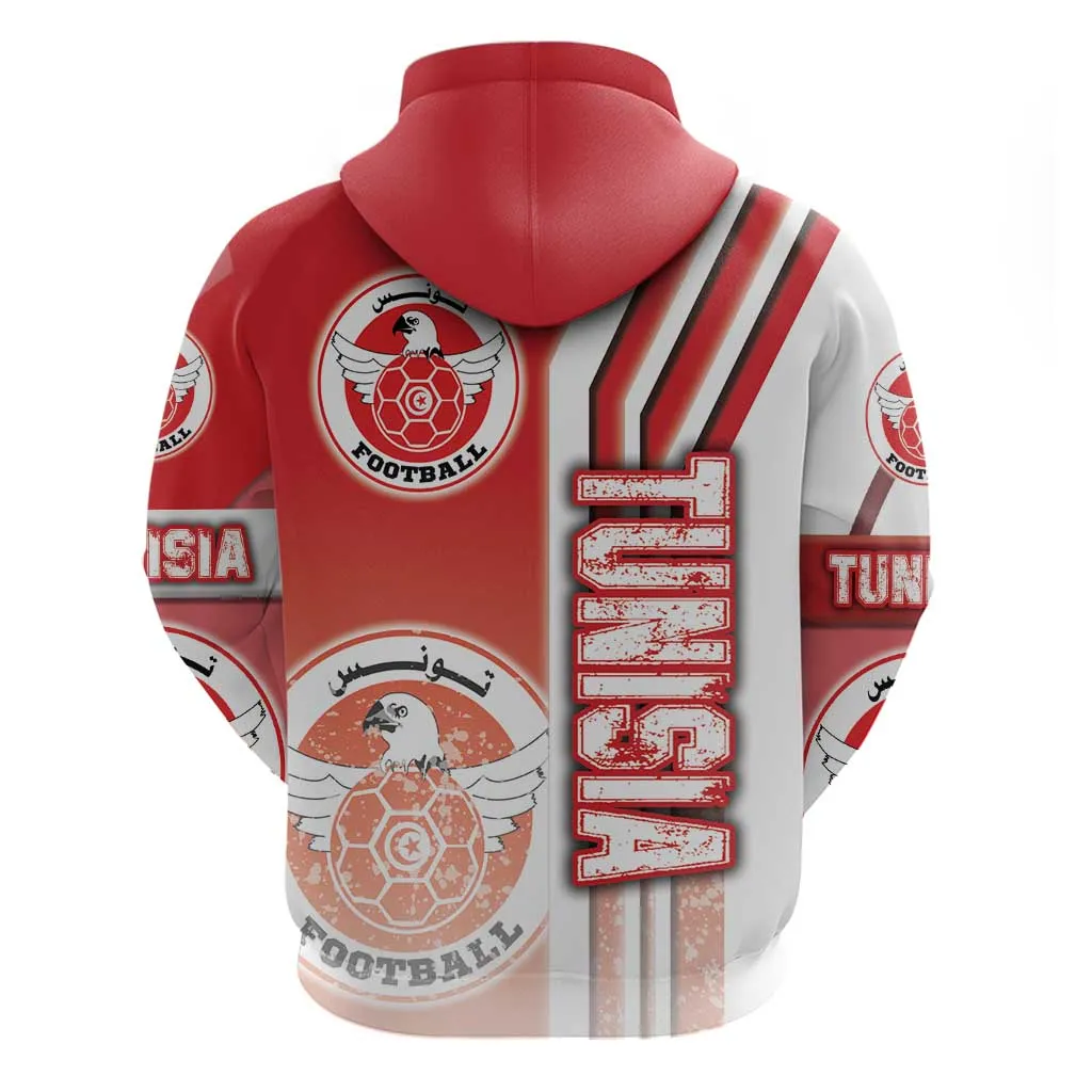 Tunisia Soccer Zip Hoodie Eagles of Carthage Football - Road To Champion DT03