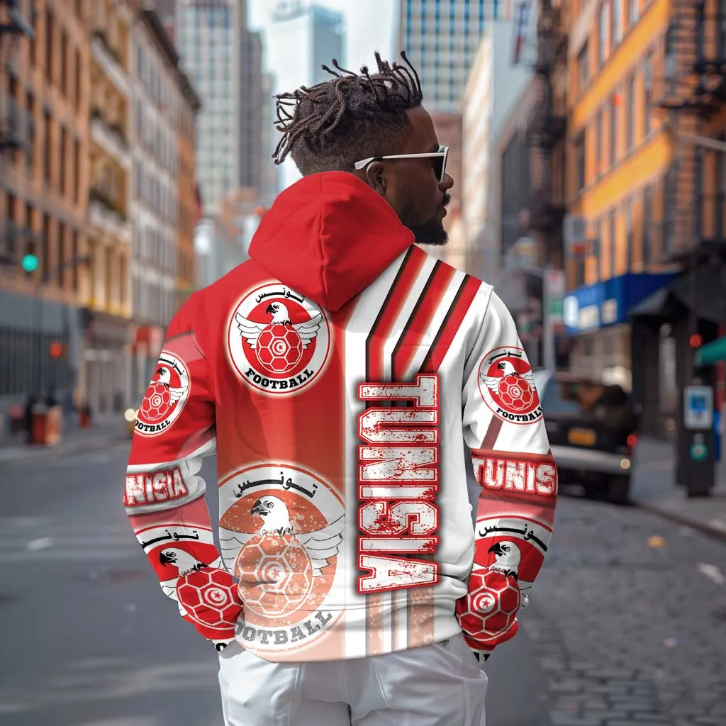 Tunisia Soccer Zip Hoodie Eagles of Carthage Football - Road To Champion DT03