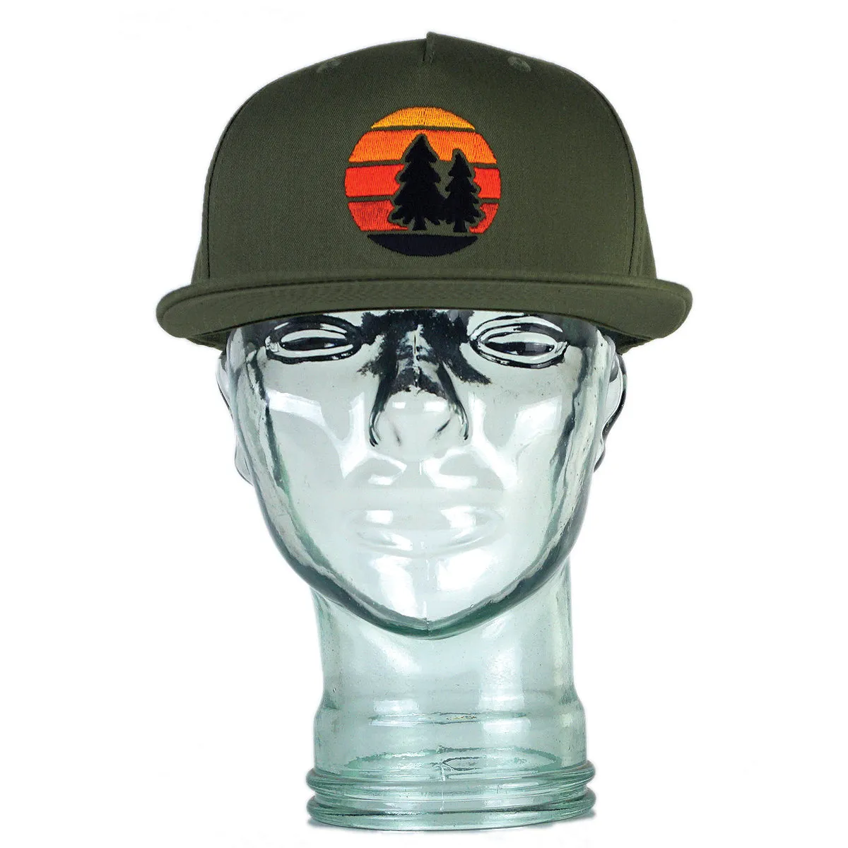 Twin Trees - Snapback Hat - Green